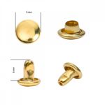 Хольнитены двухсторонние сталь 6х6 мм, №0, TBY.5206 цв. золото уп. 1000 шт, TBY