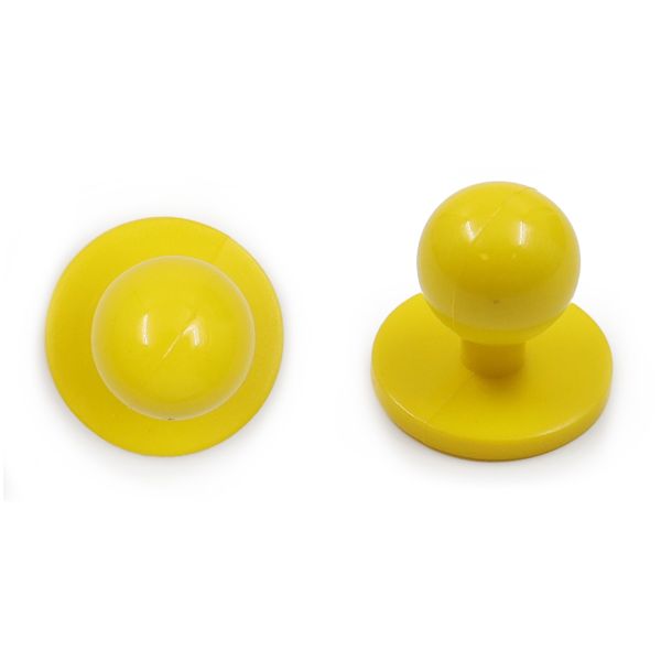 Пукля поварская, цветная, 10 мм (22 желтый) П-10, 500 шт