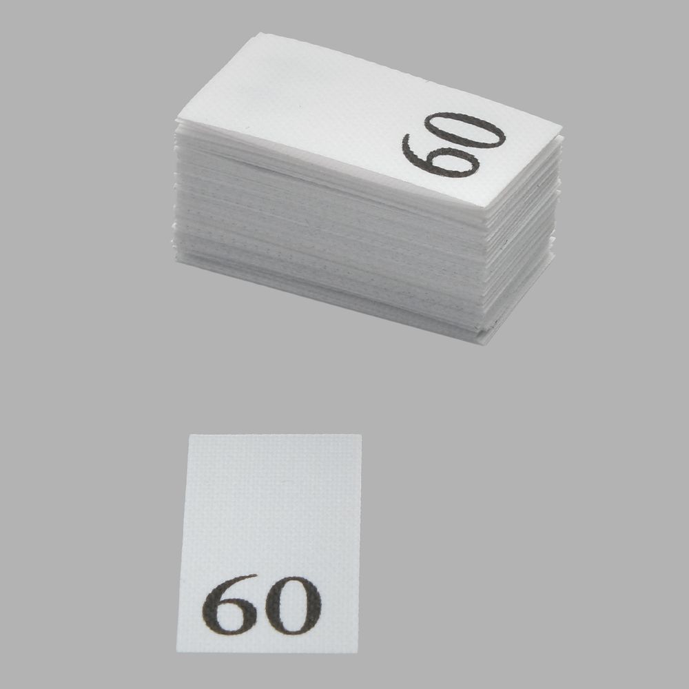 Этикетка-размерник, белый, 10х20 мм, 100 шт, 60