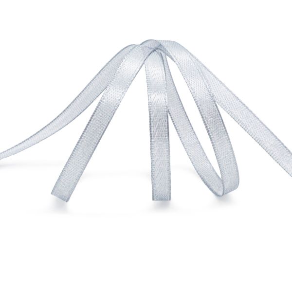 Лента атласная 1-сторонняя 6.0 мм / 22.86±1 метров, 151 серо-голубой, Globus