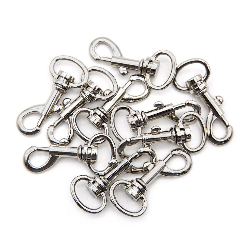 Карабин металл 19.0 мм (53х24 мм), никель, 10 шт