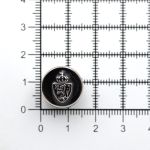 Пуговицы на ножке 24L (15мм), пластик (n.black (черный/черный никель)), 36 шт, PS39