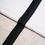 Кружево эластичное (стрейч) 40 мм / 13.72 метра, черный, 3AR3781