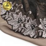 Кружево на сетке широкое 205 мм, диз.OG43, цв.черный, правая, 6м, Kruzhevo