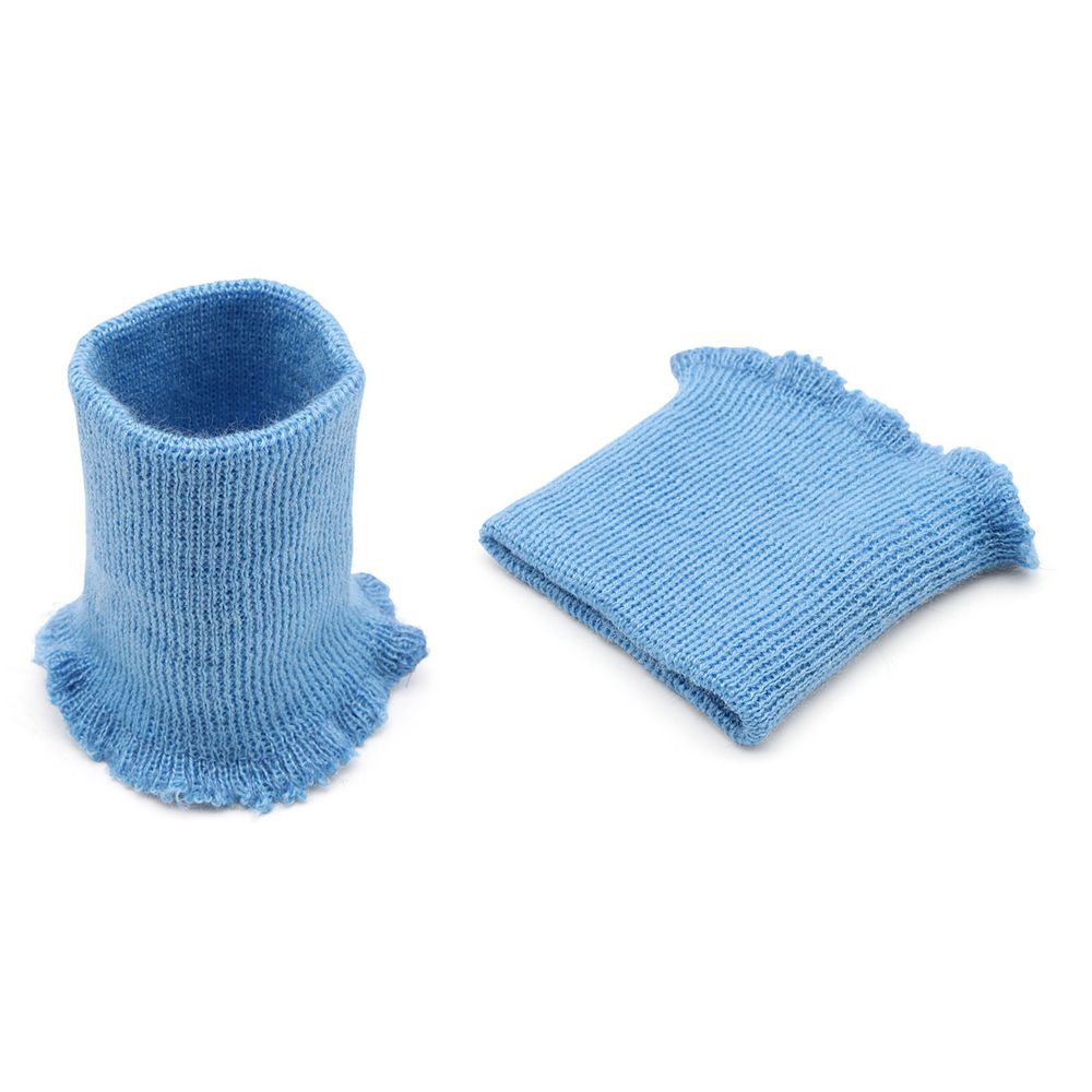 Манжеты трикотажные 6.0х7.0 см, 1 пара, тонкие малые 14 кл, 1х1, 020 голубой
