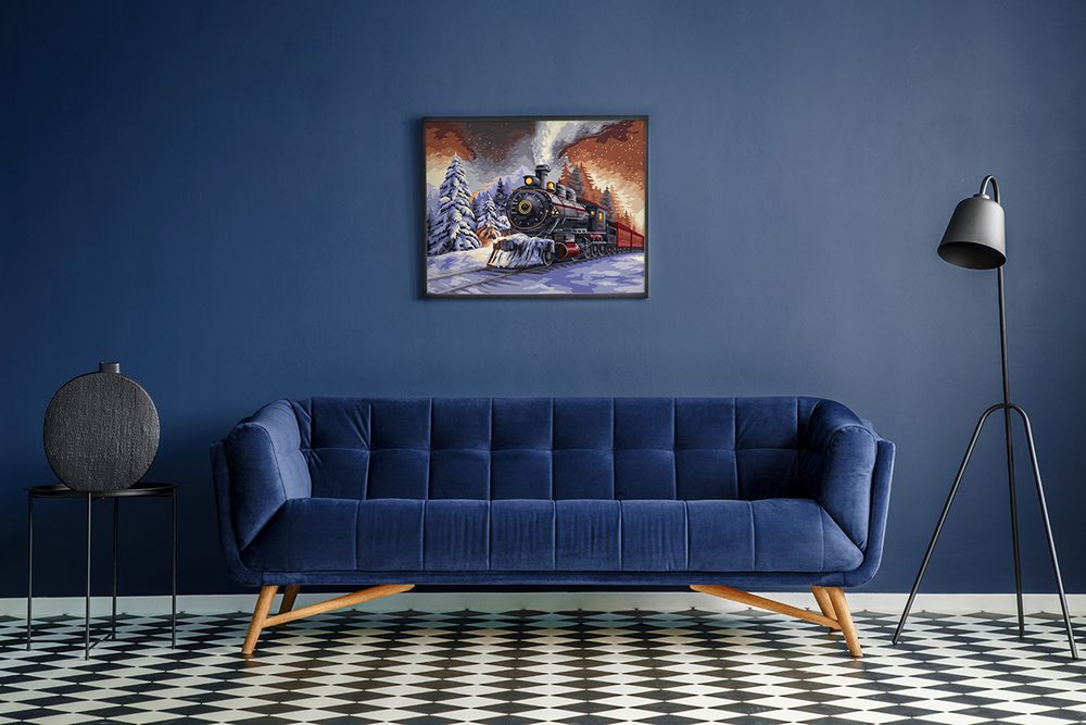 Картина по номерам Фрея, Новогодний экспресс, 50х40 см