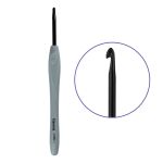 Крючок для вязания с прорезиненной ручкой ⌀4.0 мм, 16 см, алюминий, Gamma RH-BL