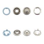 Кнопка рубашечная (джерси) открытая ⌀9.5 мм, ≈144 шт, МЕТАЛЛ, эмаль, 185 голубой матовый, NEW STAR