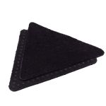 Заплатки пришивные из замши, треугольник равносторонний 8см с перфорацией, 2 шт, 100% кожа, 20 черный, 59126