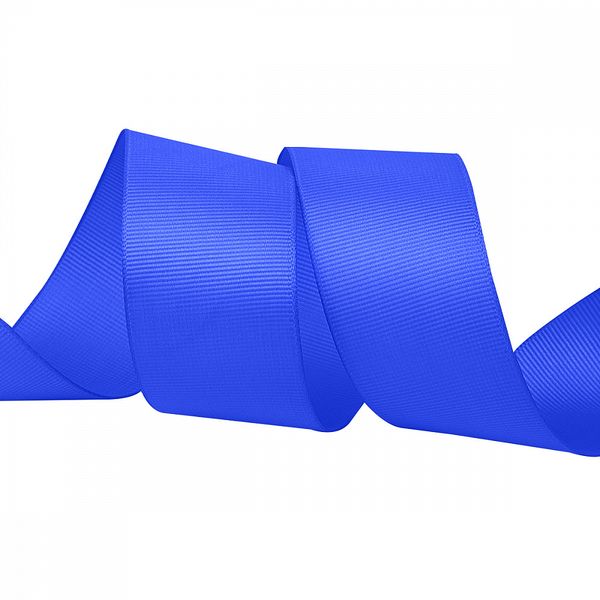 Лента репсовая (в рубчик) 38.0 мм / 22.8±1 метра, 366 ярк.синий, Magic4Hobby
