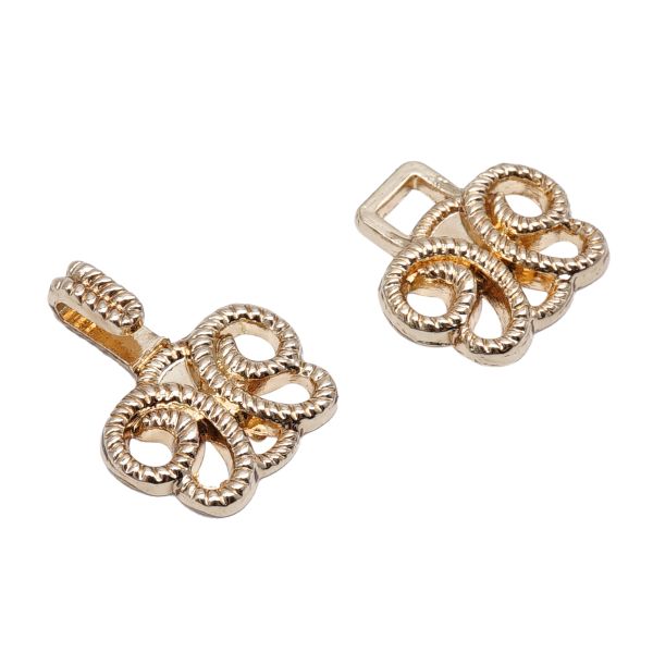 Крючки пришивные декоративные 25х14 мм, gold, 10 шт