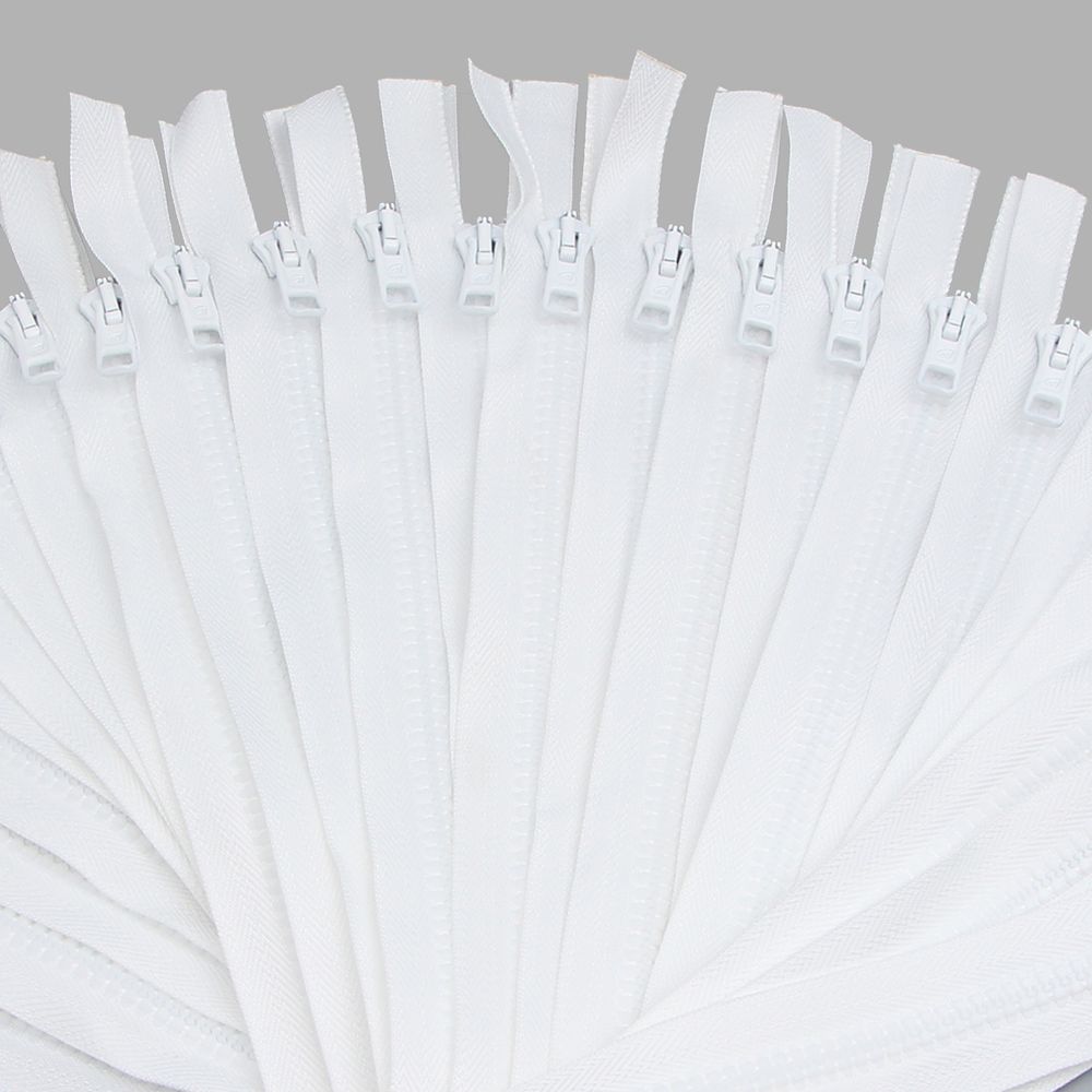 Молния трактор Arta Т6 (6 мм) 1 зам., разъем., 50 см, ОПТ. УП. 25 ШТ., 001 белый