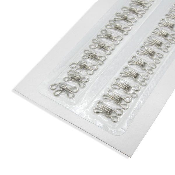 Крючки пришивные 15х8 мм, №2, 24 шт, никель, 0305-4001