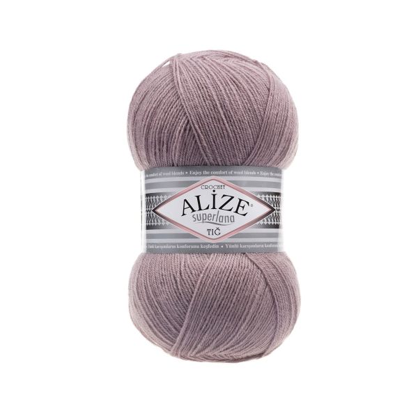 Пряжа Alize (Ализе) Superlana TIG / уп.5 мот. по 100 г, 570м, 142 темно-розовый A