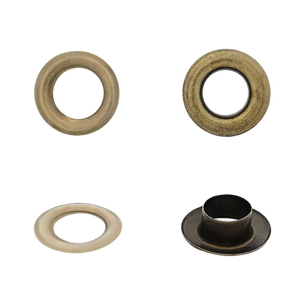 Люверсы металл ⌀_7.3 мм (внутр.), h5.41 мм (внутр.), №5, металл, уп.≈1000 шт, New Star, антик