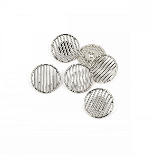 Пуговицы на ножке металлические 32L=20мм, С-MP37 цв.серебро, 10 шт