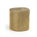 Лента с имитацией страз 120 мм / 9.14 метров, TBYS12 цв.золото