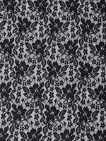 Гипюр стрейч 90 г/м², 150 см / 1 метр, TBY.M0064, черный