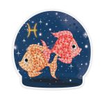 Алмазная (кристальная) мозаика Фрея, магнит Знаки зодиака. Рыбы, 9х9 см