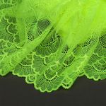 Кружево бельевое эластичное 195 мм / 10 м, 8034, цв.F229 зелено-желтый неон, Kruzhevo