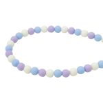 Бусины пластик ⌀8 мм, 50 г, микс цвета, матовые, круглые, Astra&Craft (сине-сиреневый), 1AL139-2