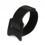 Лента контактная липучка (велкро) хомут 15 мм, 1,2 см, 100 шт, черный /TOS/