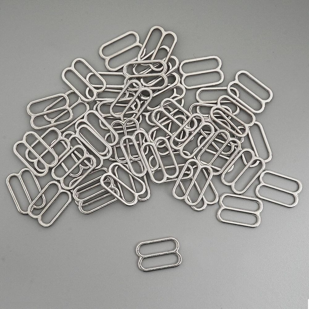 Рамки-регуляторы для бюстгальтера металл 12.0 мм, 50 шт, никель