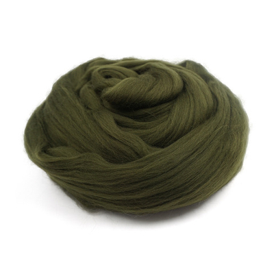 Шерсть для валяния мериносовая тонкая 100%, 100 г, 13 т.оливковый