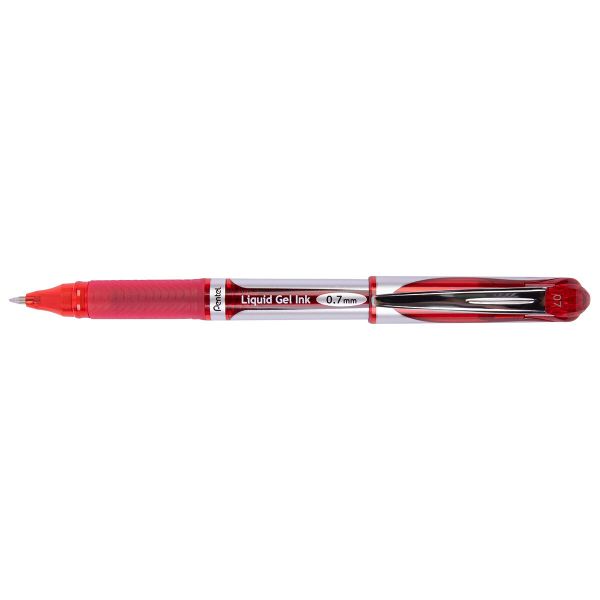 Ручка гелевая Energel 0.7 мм, 12 шт, BL57-BO красный стержень, Pentel