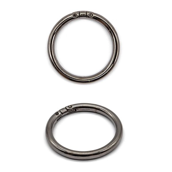 Кольцо разъемное металл на винтах 40 мм (50 мм внешн.), чер.никель, 4 шт, BIG