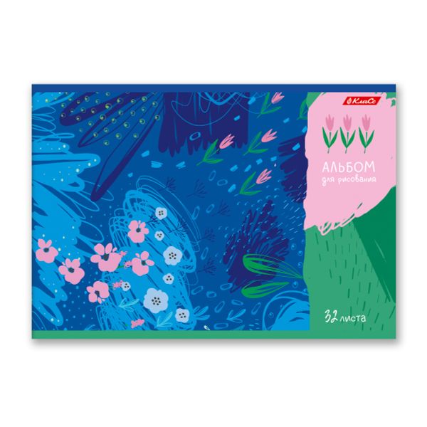 Альбом для рисования 100 г/м², A4 29х20.5 см, 32 л. на скобе, 5 шт, 000216 Цветочная фантазия, Светоч 32АЛСК4_0_3_9