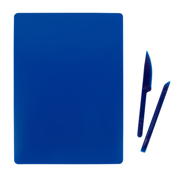 Доска для лепки гибкая со стеками, синий, Лео LPDS-A5