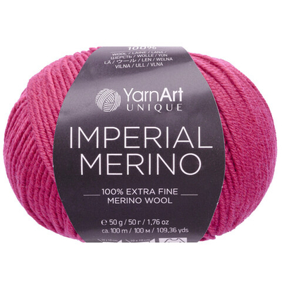 Пряжа YarnArt (ЯрнАрт) Imperial Merino / уп.10 мот. по 50 г, 100 м, 3319 фуксия