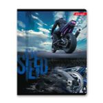 Тетрадь ученическая общая, выборочный лак, A5+ 48 л. на скобе, белизна 100%, 10 шт, клетка, 000325 Скорость, Светоч 48ТСК5_4_3_1