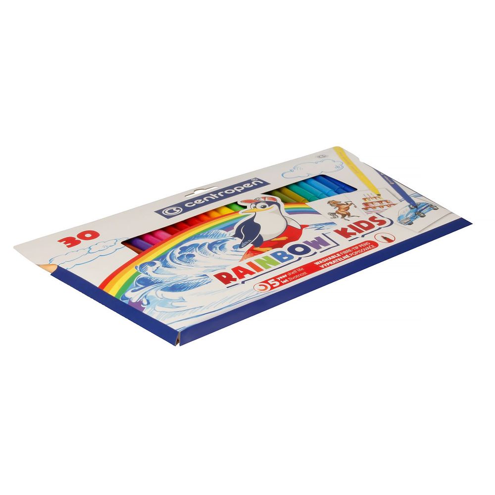 Набор цветных фломастеров RAINBOW KIDS PA 7550/30 30 цв, 7550/30, Centropen 7550/30