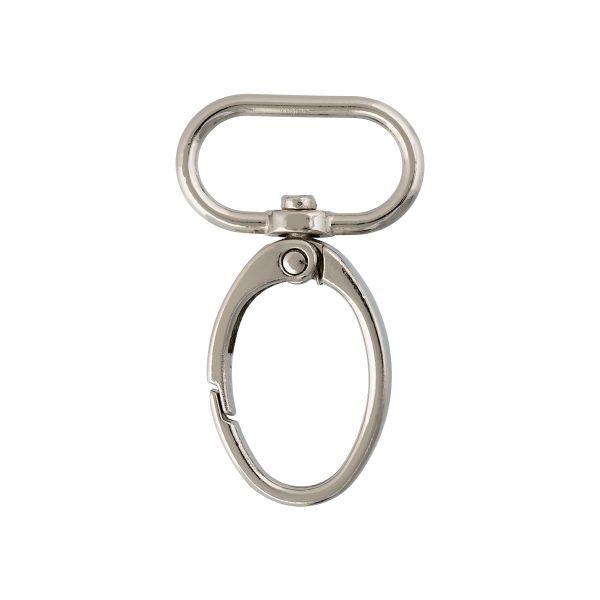 Карабин металл 25.0 мм (50х30 мм), 10 шт, 04 никель, Gamma GH 118/25/10