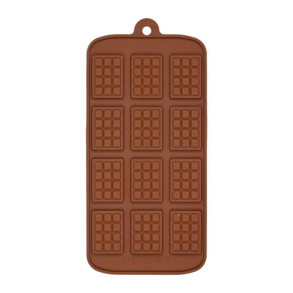 Форма силиконовая для конфет 23х10.7х0.5 см, маленькая шоколадка -12 ячеек, S-Chief SPC-0115