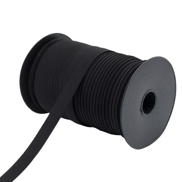 Резинка тканая 15.0 мм / 50 метров, 9.33 г/м, черная г, 61-22-426/15