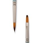 Кисть синтетика двусторонняя круглая/плоская, 5 шт, короткая ручка, №04, Vista-Artista 50130-4