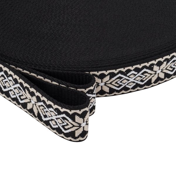 Стропа (ременная лента) 38 мм / 45.72 метра, [34.05 г/пог.м], с принтом 1-сторонняя, T0735 бежевый/черный, 3Al359