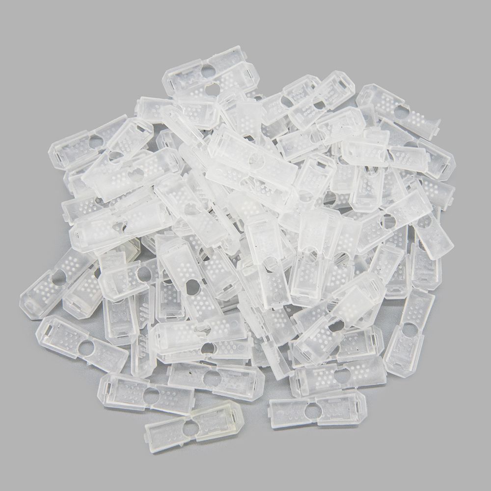 Наконечник для шнура пластик 13х9 мм, ПП, прозрачный, 100 шт