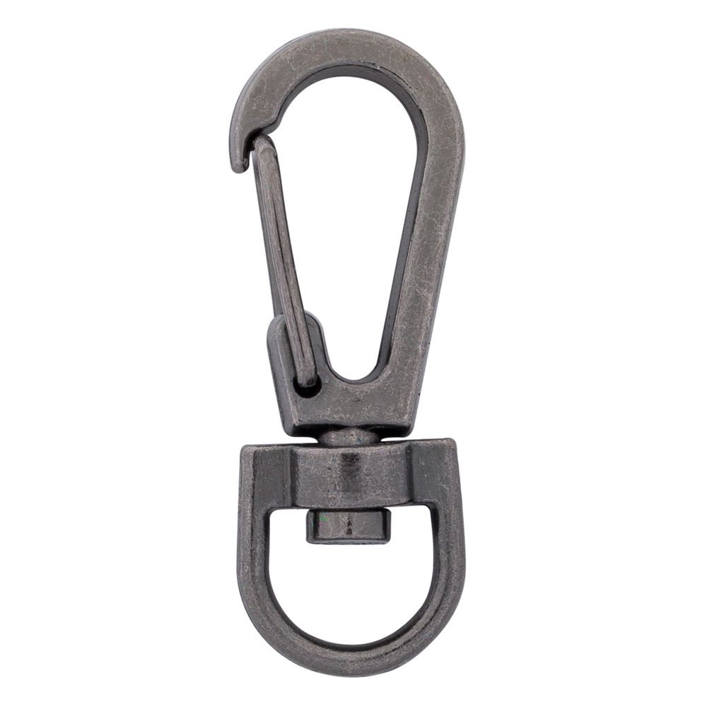 Карабин металл 10.0 мм (13х37 мм), цв.чер.никель, 20 шт