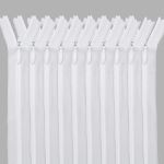 Молния потайная (скрытая) Т3 (3 мм) 1 зам., н/раз., 20 см, белый, 31201 / 20, 10 шт