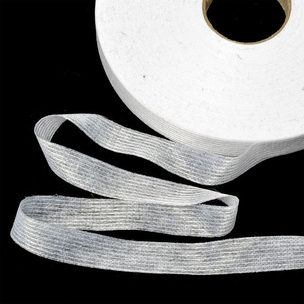 Лента клеевая нитепрошивная по долевой 15 мм, белый 4715W, 17 рул. по 100 м, Ideal