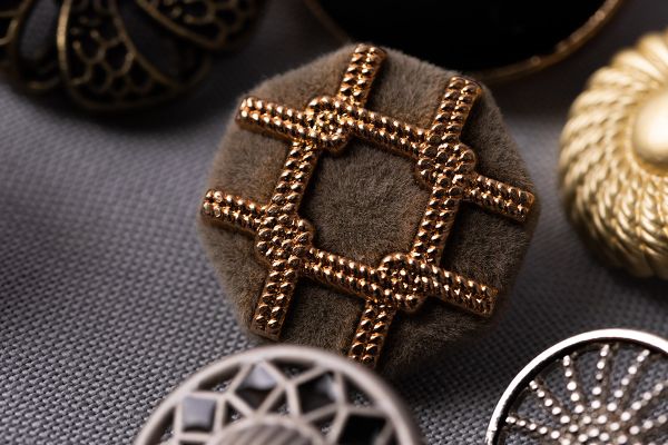 Пуговицы на ножке металл 18 мм, 6 шт, 30 золото, Blitz MB 0260