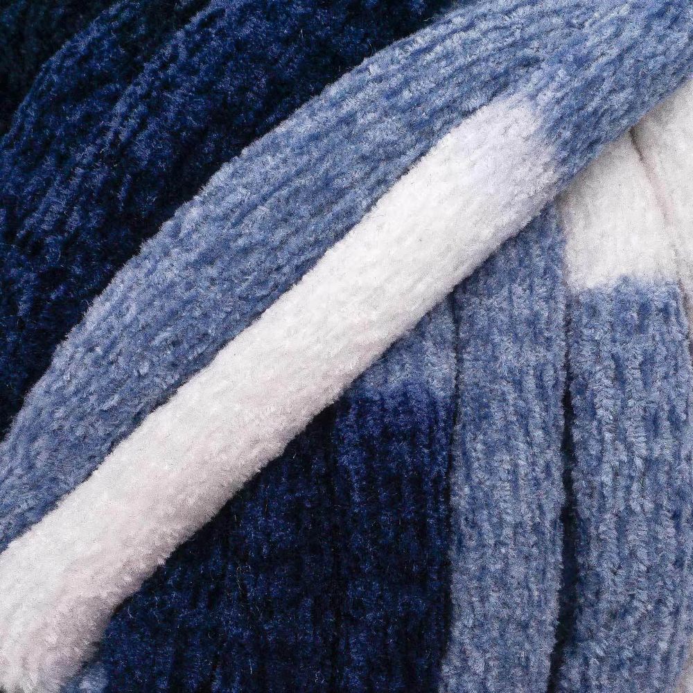 Пряжа Astra Premium (Астра Премиум) Джамбо / уп.1 мот. по 150 г, 13 м, 05 синий/белый