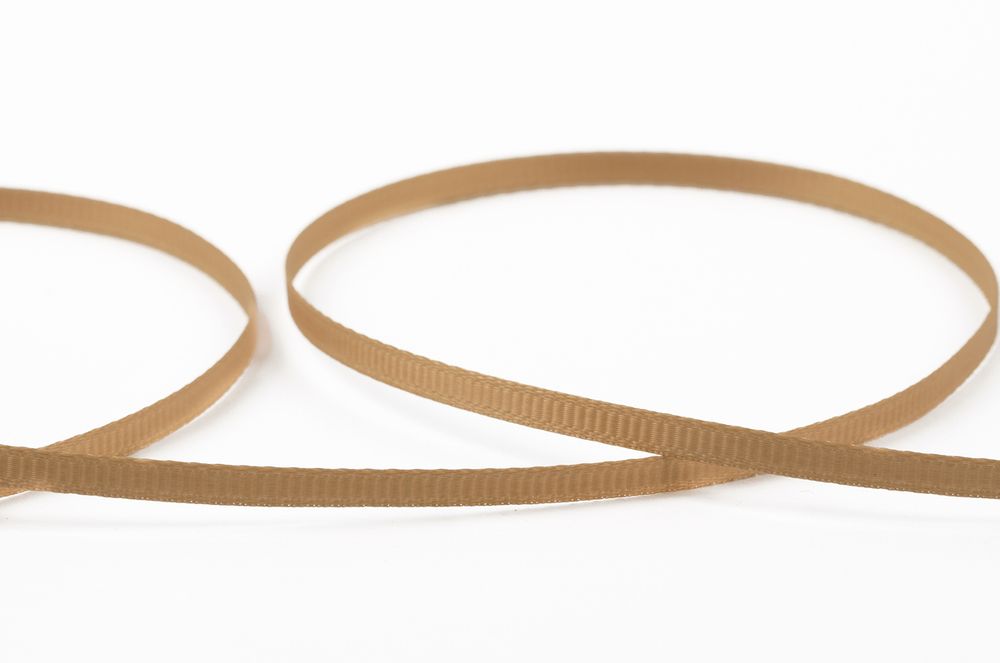 Лента репсовая (в рубчик) 3.0 мм / 91.44 метра, 005 бежевый, Gamma GR-03