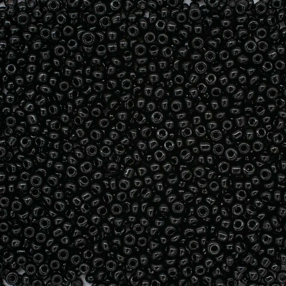 Бисер Astra&amp;Craft 11/0 (2.1 мм), 200 г (10х20 г), цв. 49 черный/непрозрачный