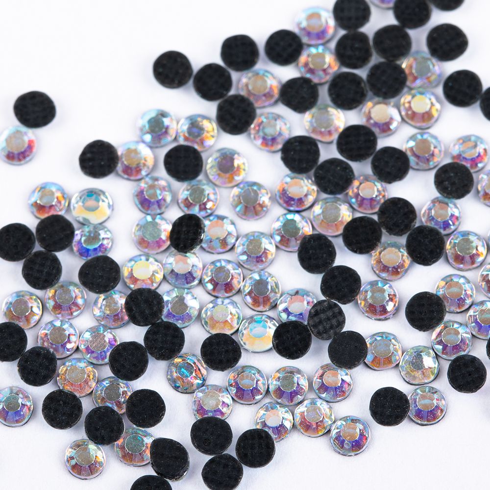 Стразы клеевые акрил 2.7-2.9 мм, 1х144 шт, SS10 001 белый (crystal), Zlatka RS/144