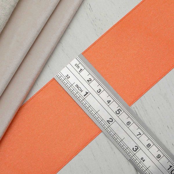 Лента атласная 1-сторонняя 50.0 мм / 22.86±1 метров, 037 яр.оранжевый, Globus